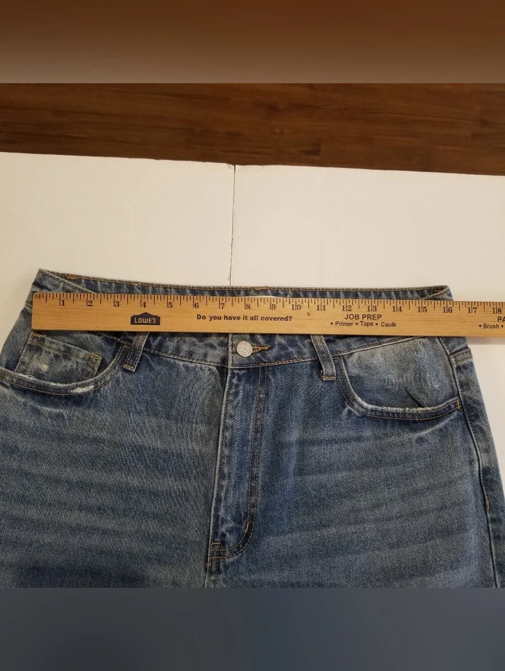 Altar'd State Wide Leg High Rise Jeans Women’s 30 Light Wash Blue Distressed